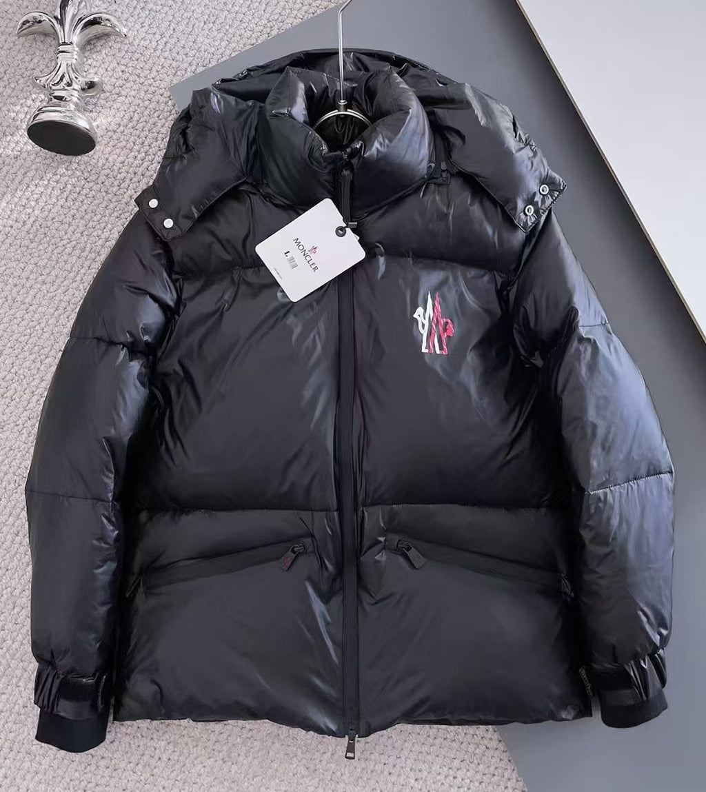 Moncler Stand-Collar Hooded Down Puffer Jacket – Black