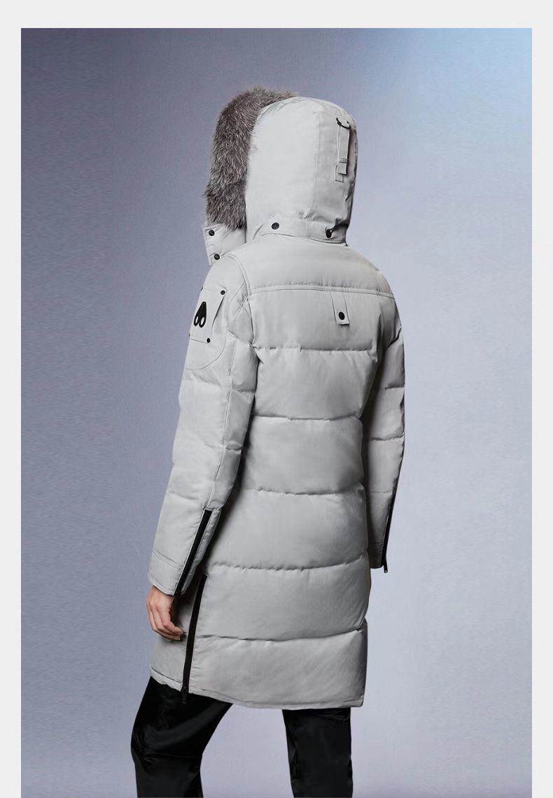 Moose Knuckles Long Hooded Parka | Light Gray