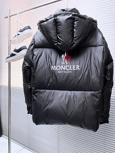 Moncler Stand-Collar Hooded Down Puffer Jacket – Black