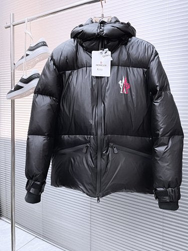 Moncler Stand-Collar Hooded Down Puffer Jacket – Black