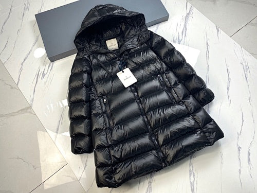 Moncler Long Hooded Down Puffer Coat – Black