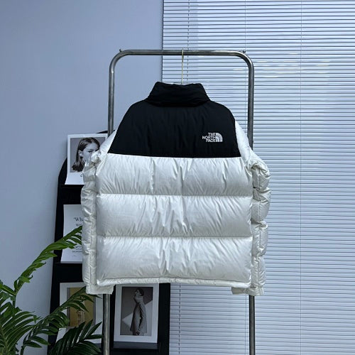 The North Face Colorblock Puffer Jacket | White & Black
