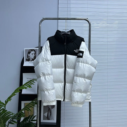 The North Face Colorblock Puffer Jacket | White & Black