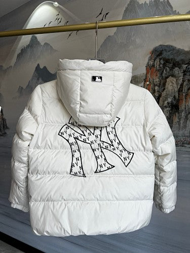 MLB Kids’ New York Yankees Hooded Puffer Jacket | Cream