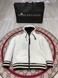 Moose Knuckles Sherpa Hooded Jacket | White & Black