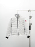 Canada Goose Lodge Stand-Collar Down Jacket – White