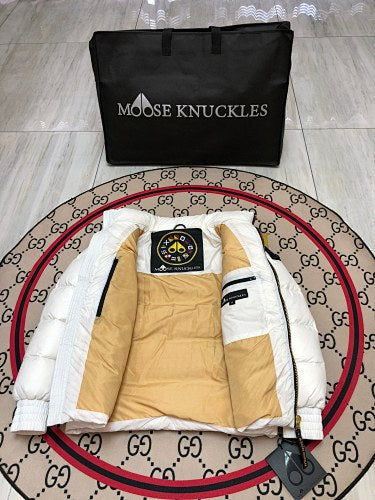 Moose Knuckles Unisex Glossy Puffer Jacket | White