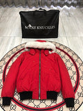 Moose Knuckles Men’s Hooded Bomber Jacket | Red