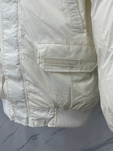 Canada Goose Glacier Hooded Bomber Jacket | White