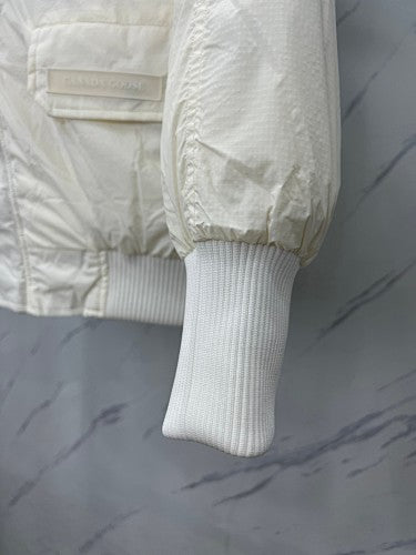 Canada Goose Glacier Hooded Bomber Jacket | White