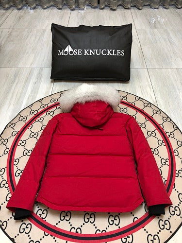 Moose Knuckles Women’s Hooded Parka | Red