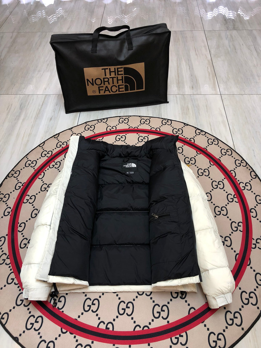 The North Face 1996 Down Puffer Jacket | White & Black