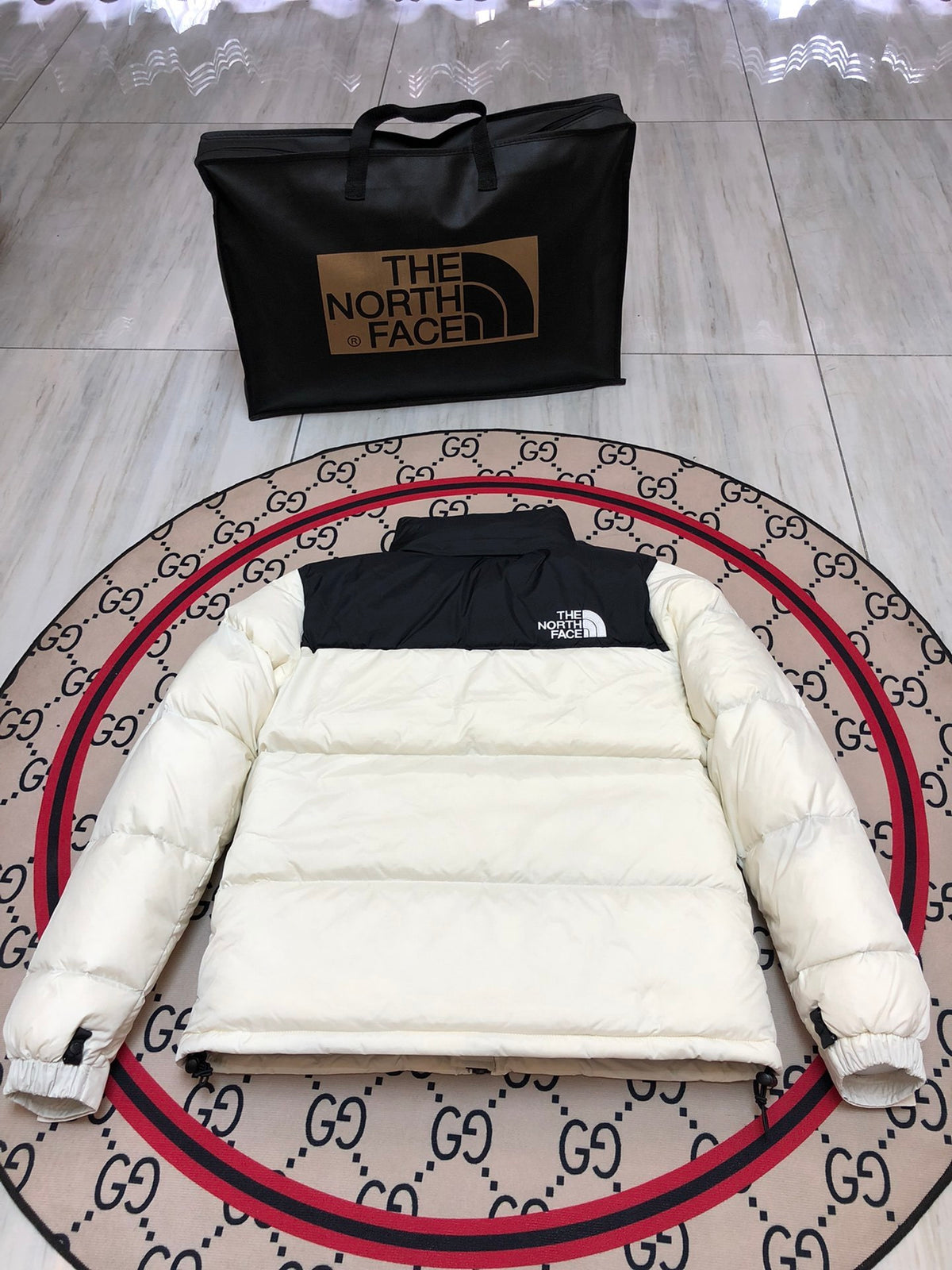 The North Face 1996 Down Puffer Jacket | White & Black
