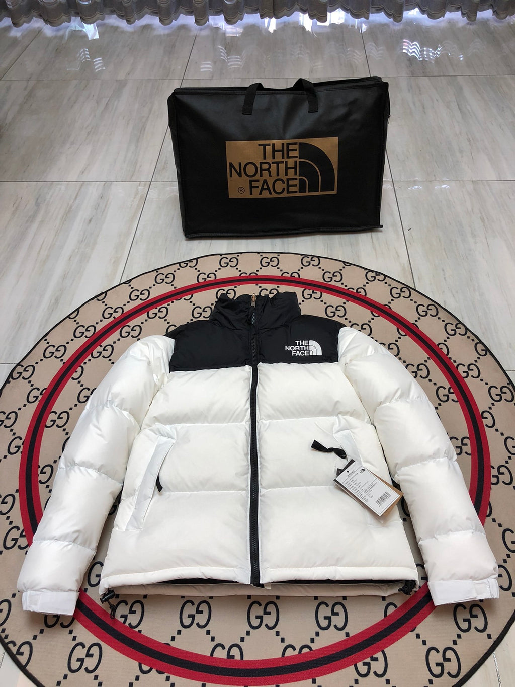 The North Face 1996 Down Puffer Jacket | White & Black