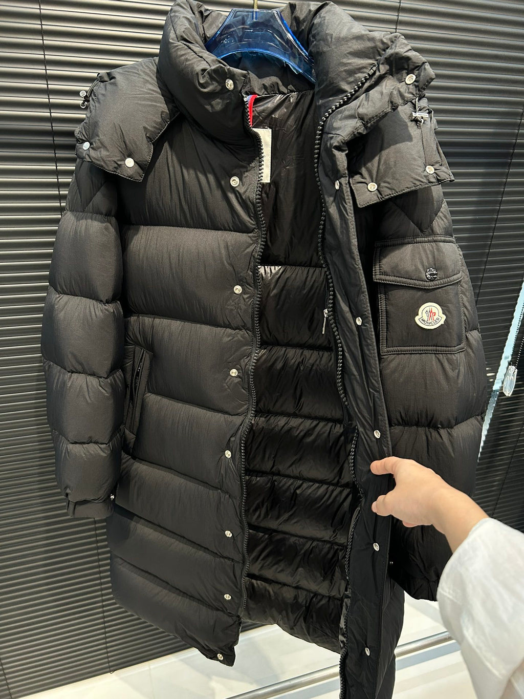 Moncler Maya Long Down Parka – Matte Black