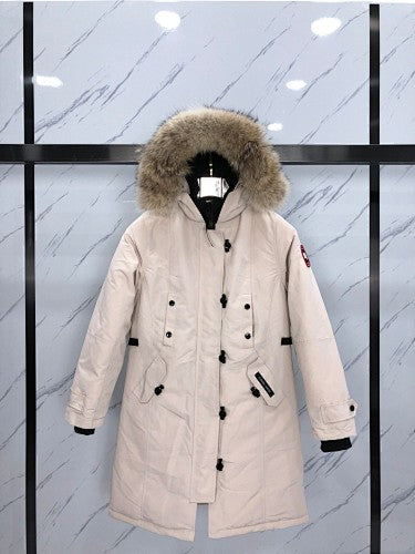 Canada Goose Long Down Parka – Cream